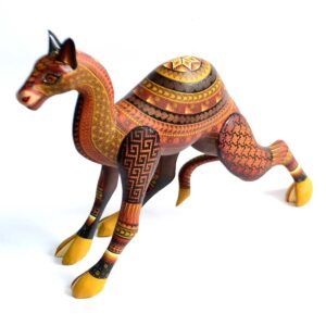 Alebrije de dromedario en madera