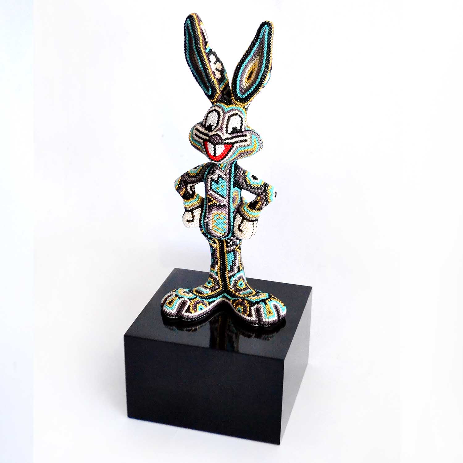 Huichol art rabbit with special base