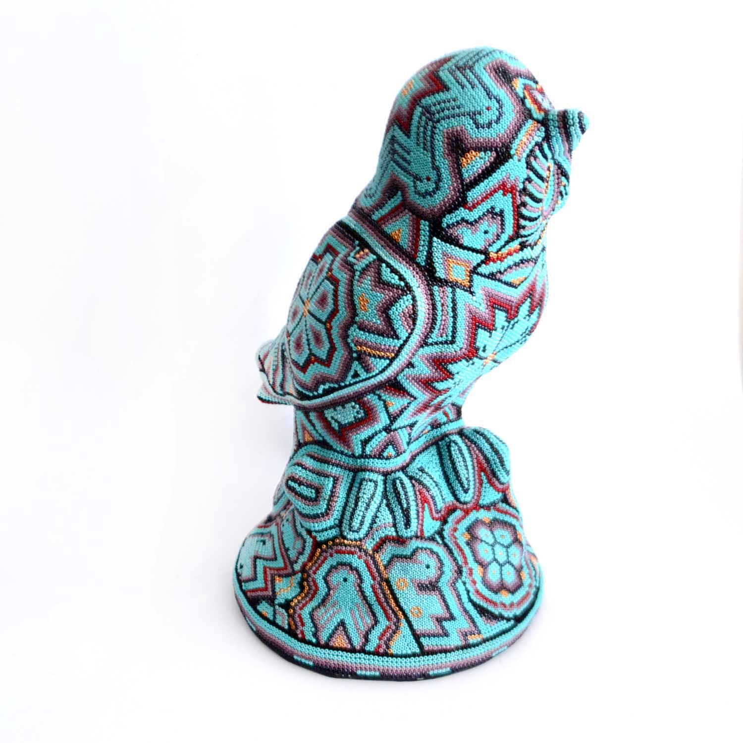 Owl in Huichol Art: A Unique Masterpiece