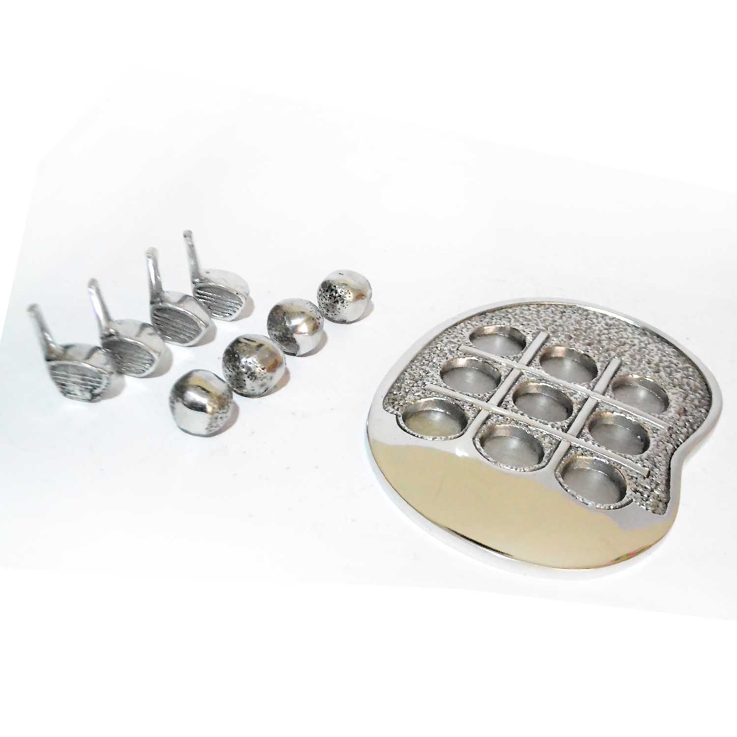 Tic-Tac-Toe Golf Design Pewter Set: Elegance and Fun in Every Move