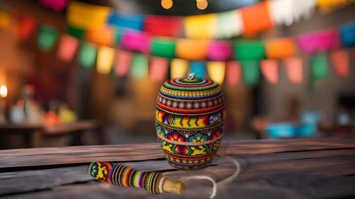 Balero Huichol: Traditionelles mexikanisches Spielzeug in ein Kunstwerk verwandelt