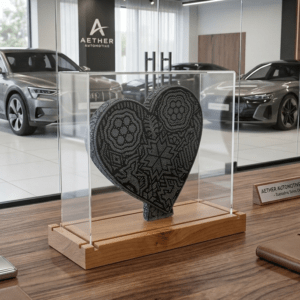 Corazon intervenido con arte huichol