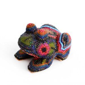 Frog in Huichol art - sober and ritual figure from the Voices of Silence Collection