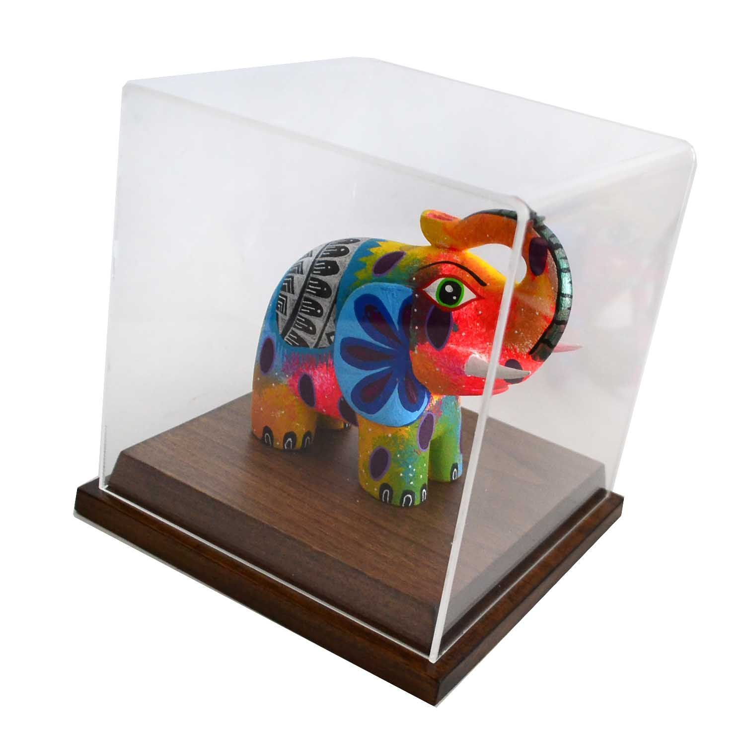 Elefante Alebrije de Madera con Cubierta Acrílica Arte Mexicano de Colección