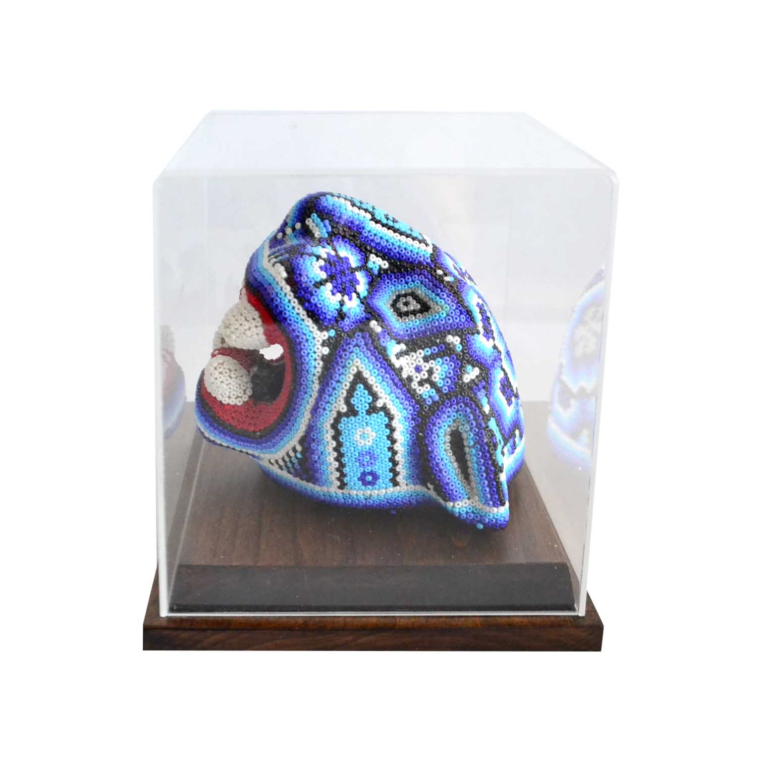 Cabeza de Jaguar - Arte Huichol - Imagen 2