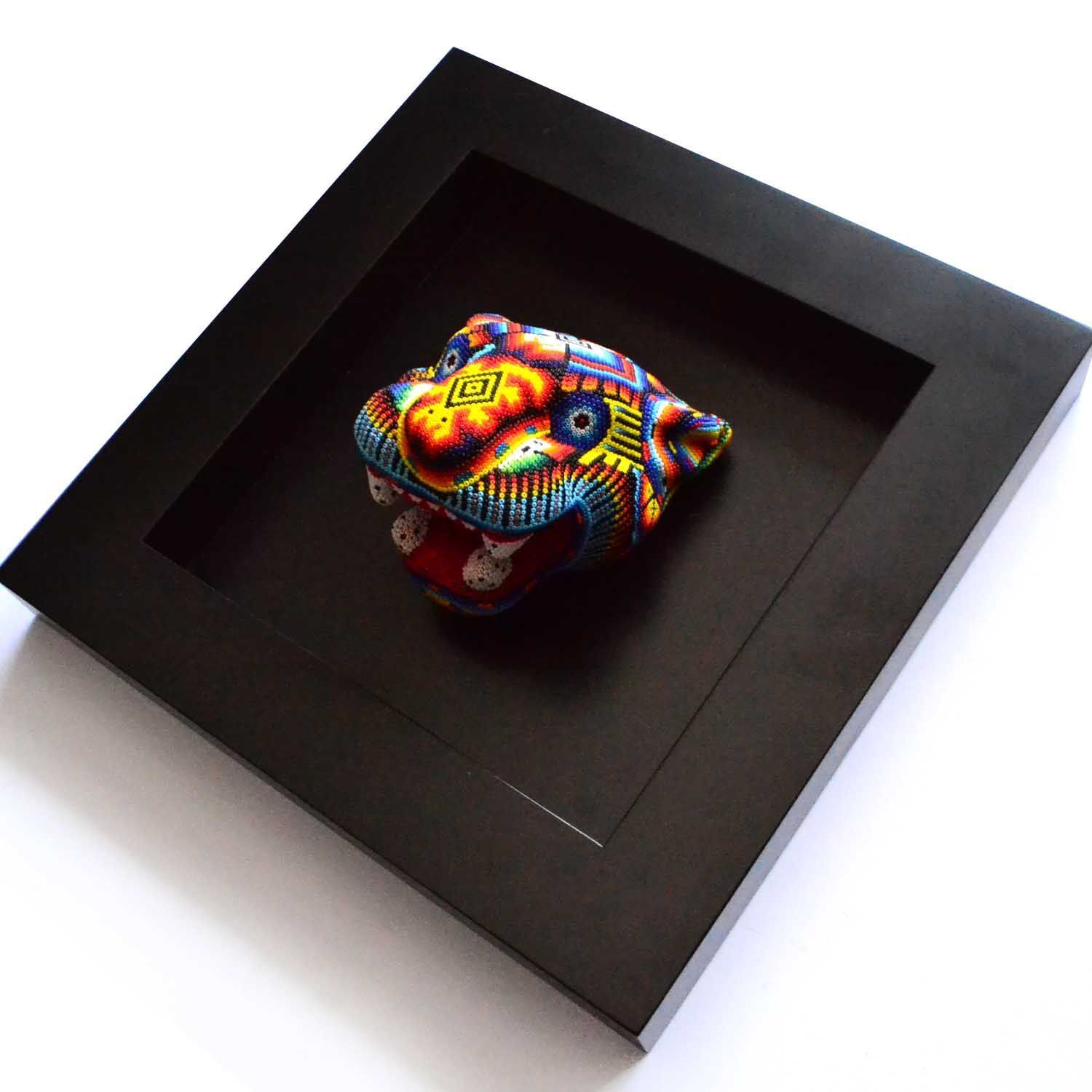 Cabeza de Jaguar - Huichol - Imagen 2