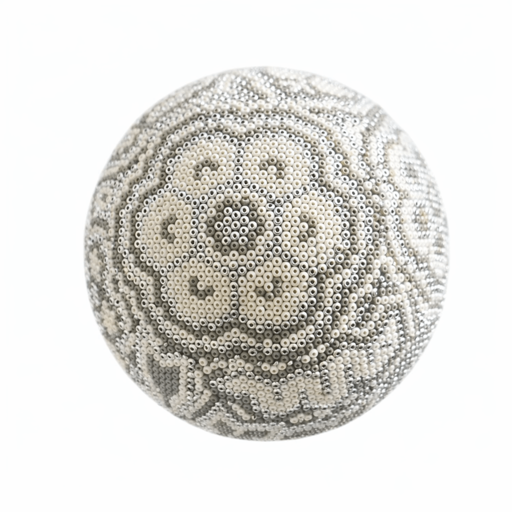 Champiñon elegante en arte huichol