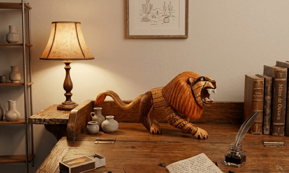 León Alebrije mágico