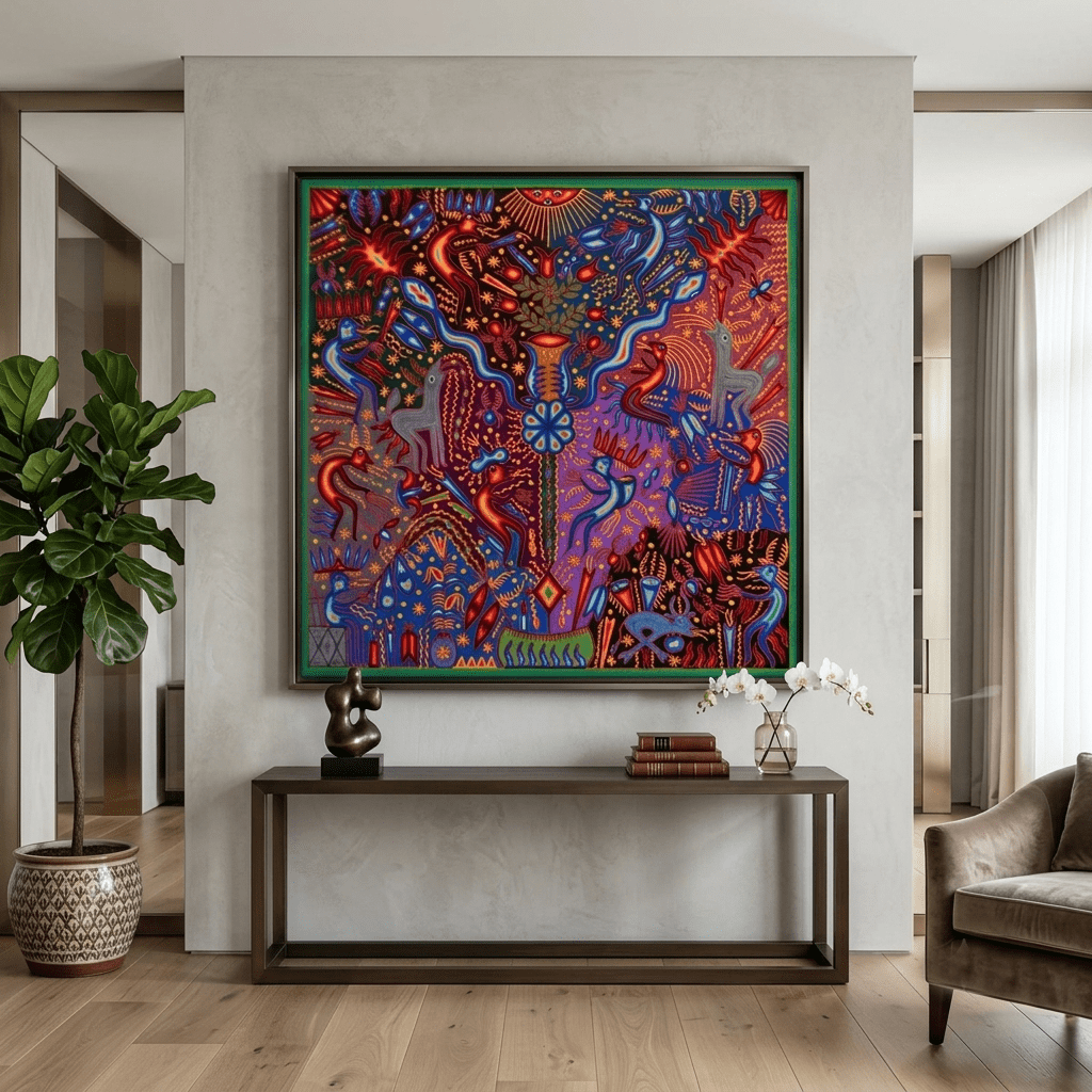 Cuadro Huichol de Gran Formato