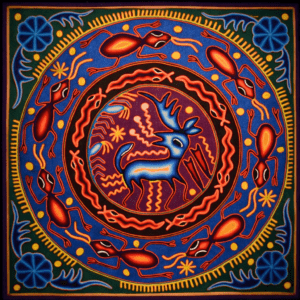 Cuadro Huichol Venado Sagrado – Arte Wixárika Auténtico y Espiritual