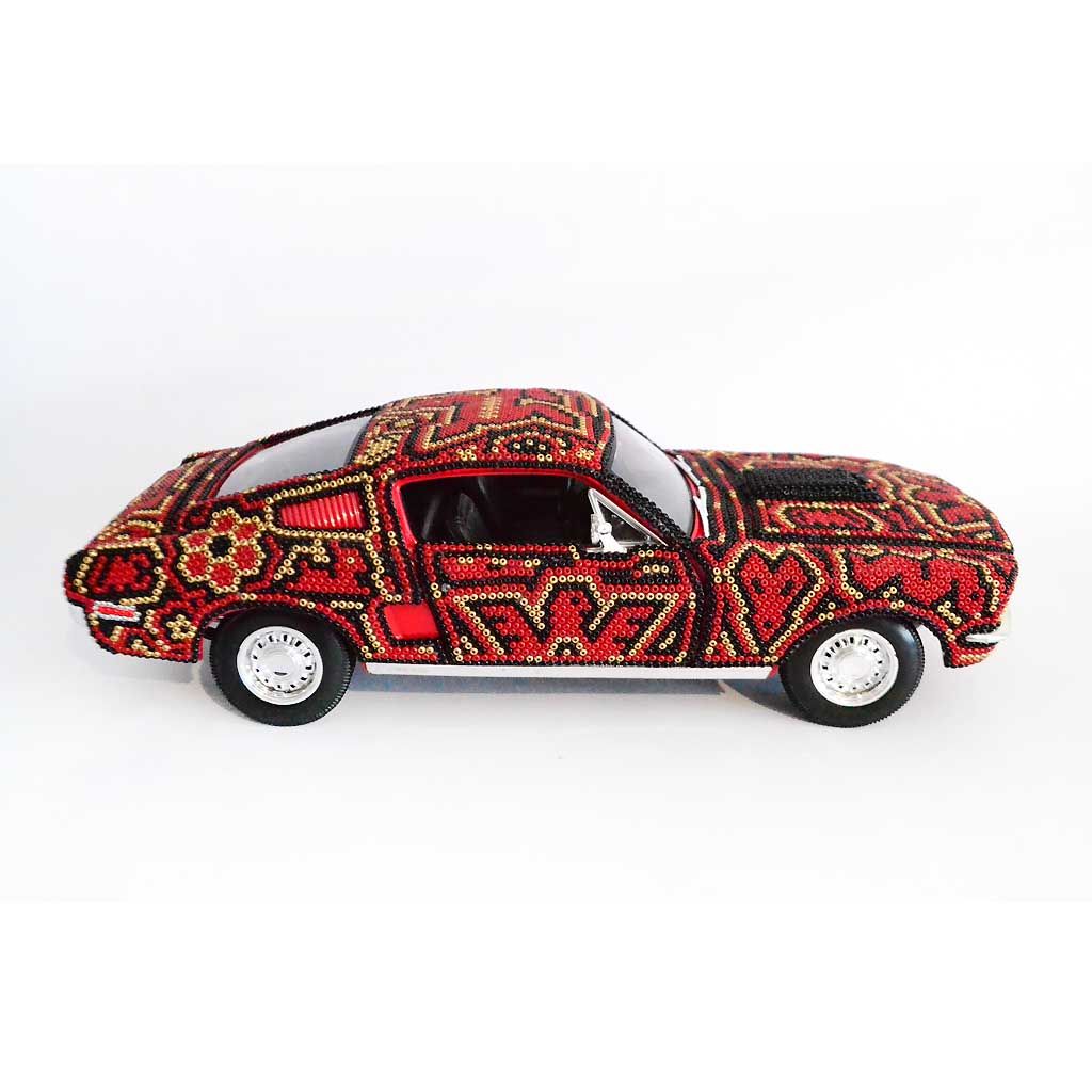 Mustang 68 de Arte Huichol - Imagen 3
