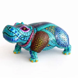 Blaues Flusspferd Alebrije: Hüter des Überflusses und der inneren Stärke