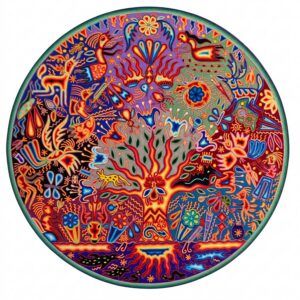 Tabla de estambre en Arte Huichol