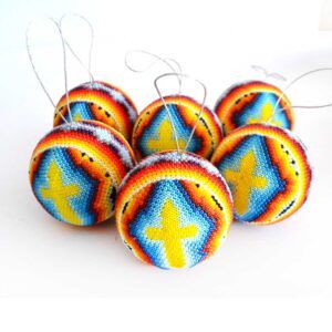 Esferas de arte huichol