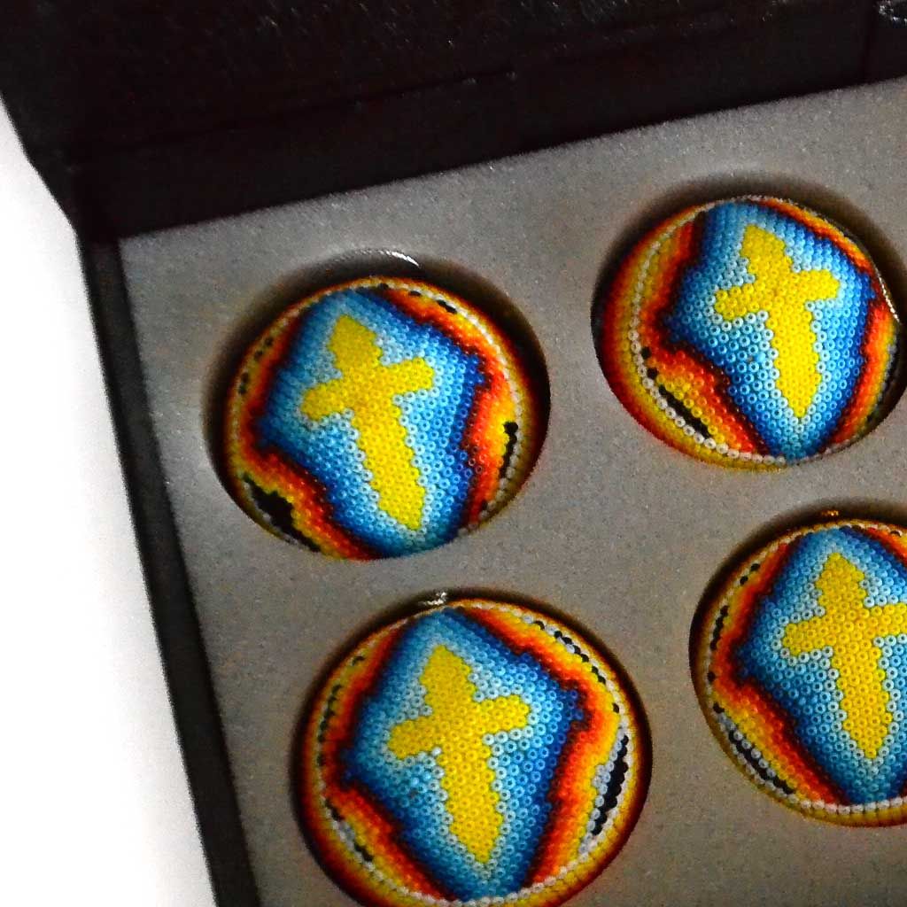 Esferas de Navidad en Arte Huichol - Imagen 3
