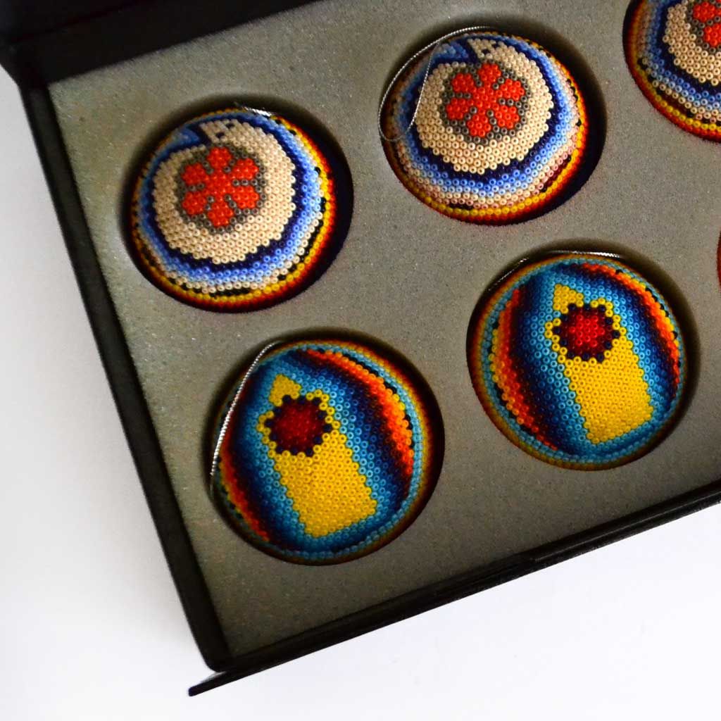 Esferas de Navidad en Arte Huichol - Imagen 3