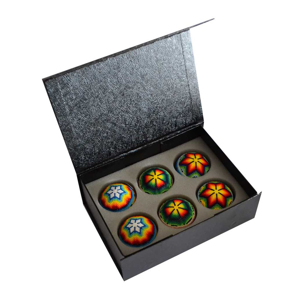 Esferas de Navidad en Arte Huichol - Imagen 2