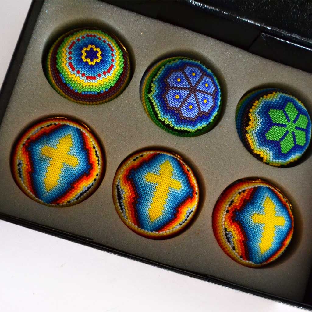 Esferas de Navidad en Arte Huichol - Imagen 3