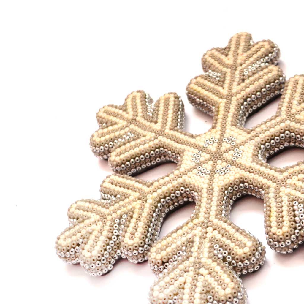 Copo de nieve en arte huichol - NAVIDAD