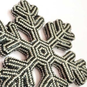 Copo de nieve en arte huichol - NAVIDAD