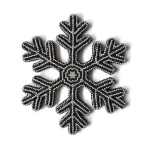 Copo de nieve con arte huichol