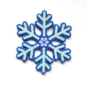 Copo de nieve con arte huichol