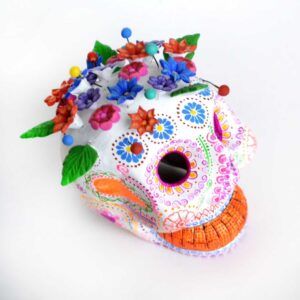 Calavera de Barro Policromado