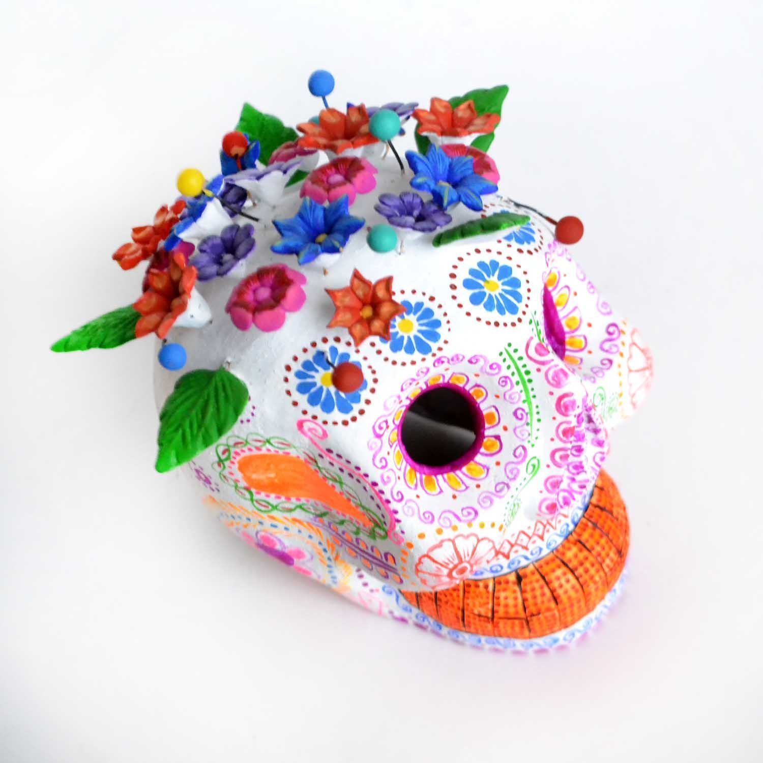 Calavera de Barro Policromado