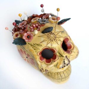 Calavera de Barro Policromado